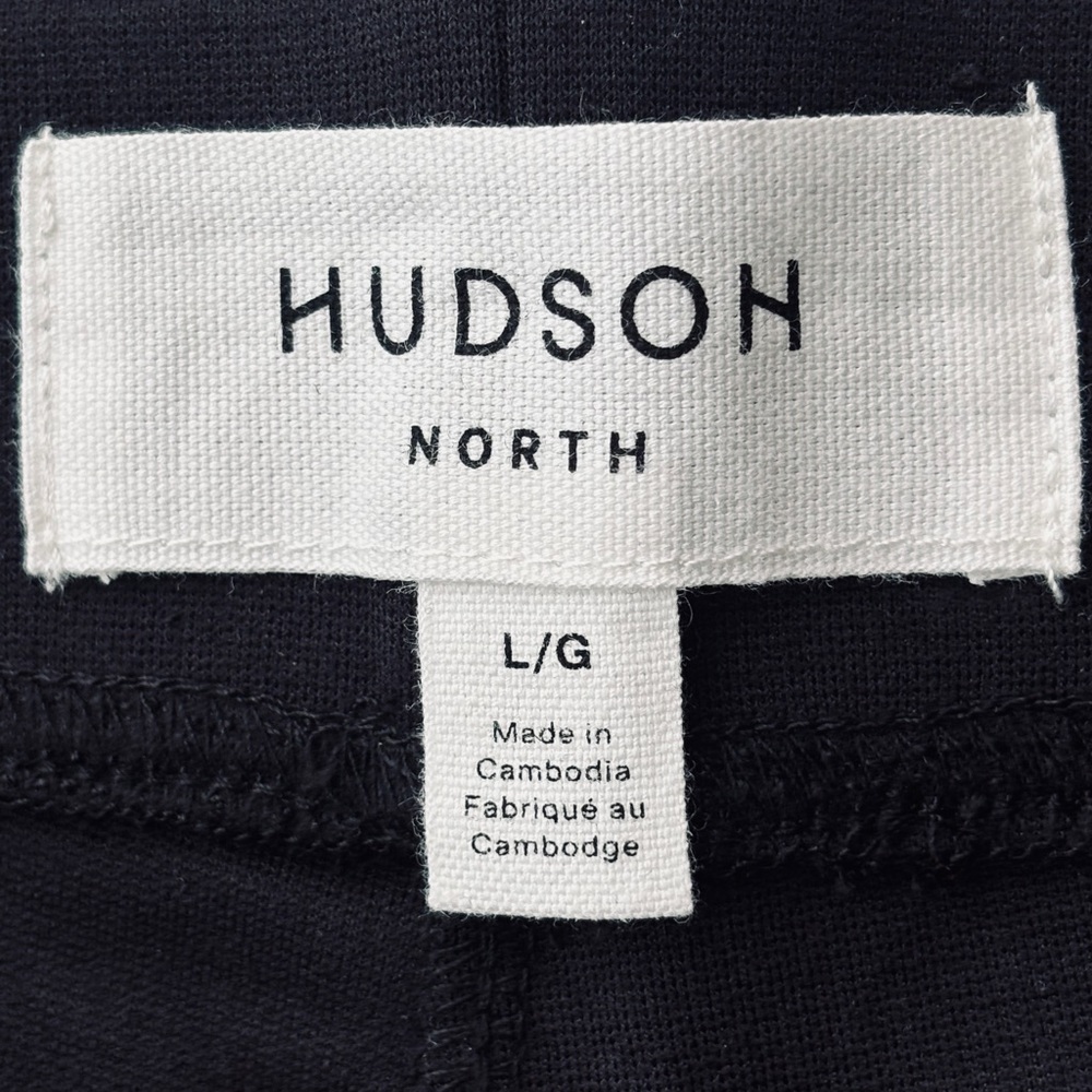 HUDSON NORTH Pull-On Straight-Leg Stretch Slim Pants Size Large Black Like New